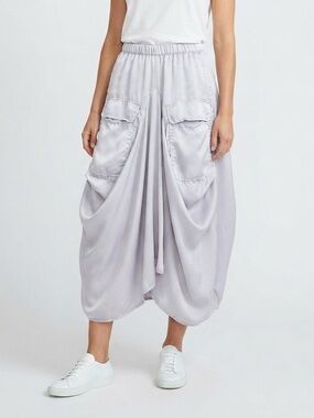 Tempo Paris Bubble Skirt Size S 100% Tencel Billow Tulip Lagenlook Bohemian